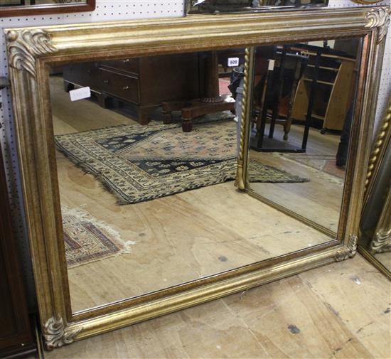 Modern gilt wall mirror, 3ft